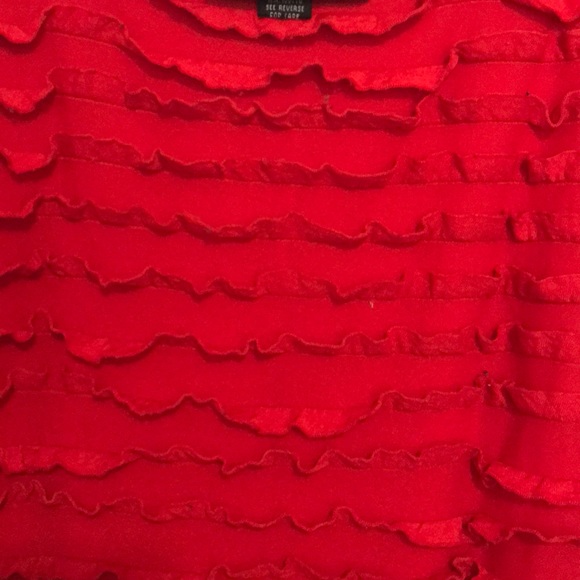 Red Ruffled Top - Picture 5 of 5